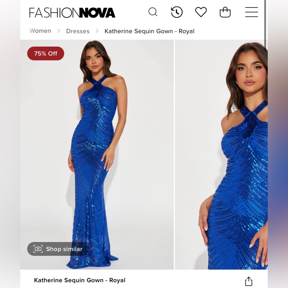 NWT Fashion Nova Katherine Sequin Gown